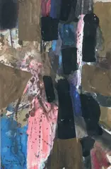 Trainée rose by Edo Murtić, 1959, Gouache, sold Jun 2015