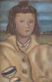 Fillette au diabolo by Henri Héraut, Gouache, sold Jun 2015