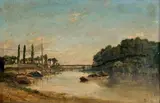 Les bords de rivière by Alberto Pasini, Panneau, sold Jun 2015
