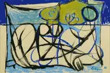 Composition by Georges Collignon, 1946, Gouache et technique mixte sur papier, sold Dec 2009