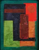 Composition by Karel Maes, 1924, Gouache sur papier, sold Dec 2009