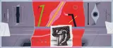 People in Boxes by Vladimir Yankilevsky, 1993, Pastel sur papier coloré et collages, sold Dec 2009