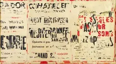 Métro Chatelet by Jacques de la Villeglé, 1964, Affiche lacérées marouflées sur toile, sold Dec 2009