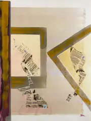Offburg (03601/296) by Stephen Andrews, mixed media on paper, sold Aug 2016