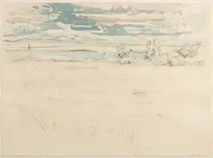 Landscape (3475/332) by Edward Epp, 1986, watercolour and pencil on paper, sold Aug 2016