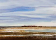 Landscape (03351) by Harry Savage, 1981, watercolour on paper, sold Jun 2016