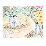 Picking Tulips by Norma Murphy, Watercolor on paper, sold Jul 2020