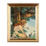 Garden Nymph by Chester K. Van Nortwick, Oil on board, sold Jul 2020