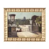 Parisian Garden by François Gall, Oil on board, sold Jul 2020