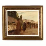 Market Scene by Joseph Brivio, Oil on canvas, sold Jul 2020