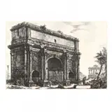 Veduta dell'Arco di Settimio Severo by Giovanni Battista Piranesi, Etching on thick laid paper, sold Jul 2020
