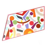 Rhombic Hard-Edge Painting by Sam Ezell, Shaped oil on canvas, sold Jul 2020