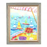 Harbor Scene by Sandra Baggette, Oil on canvas, sold Jul 2020