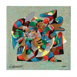 Abstract Serigraph by Anatole Krasnyansky, Serigraph in colors, sold Jul 2020