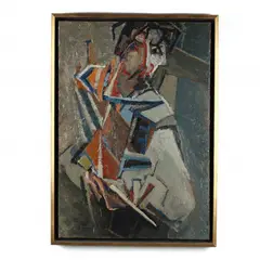 Self-Portrait by Daniel Clesse, Oil on canvas, sold Jul 2020