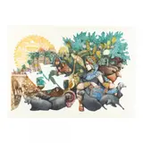David the Shepherd by Amram Ebgi, Aquatint and etching in colors with embossing, sold Jul 2020