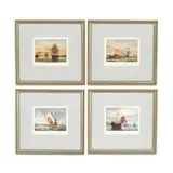 A Suite of Four Maritime Paintings by H. Veltman, Watercolor on paper mounted to sheet, sold Jun 2020