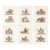 Six Armorial Bookplate Engravings by Francis H. Chesham, Hand-colored engravings on thin wove paper, sold Jun 2020