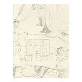 Sketch of Fisherman with Nets by Claude Howell, Ink on paper, sold Jun 2020