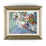 Lavender Ladies, Hopetown by James P. Kerr, Oil on canvas, sold Jun 2020