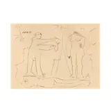 Peintre et modèle avec femme nue allongée et deux spectateurs by Pablo Picasso, Etching, sold Jun 2020