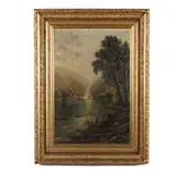 Mountain Falls by Edmund Darch Lewis, Oil on canvas, sold Jun 2020