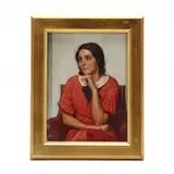 Portrait of Frau Geislinger by Rudolf Sternad, Watercolor on ivory, sold Jun 2020