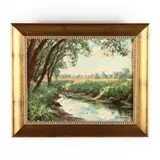 Summer Landscape by Harold C. Dunbar, Oil on canvas, sold May 2020
