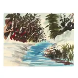 Waller Creek, No. 2 by Michael Frary, Watercolor on paper, sold May 2020