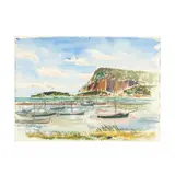 Fishing Boats, Cape Breton Island by Leonard S. Rozenfeld, Watercolor on paper, sold May 2020
