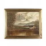 Alpine Lake by Karl Gatermann der Jüngere, Oil on canvas, sold May 2020