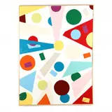 Large Colorful Hard Edge Painting by Sam Ezell, Oil on canvas, sold May 2020