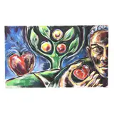 Large Untitled Painting by Tom Clark, Large scale mural style oil on canvas, sold May 2020