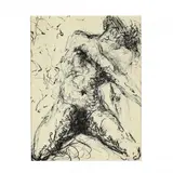 Le Pecheur / Kneeling Nude by Salvador Dalí, Lithograph, sold May 2020