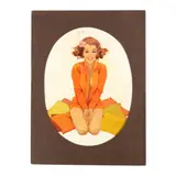 Illustration of a Seated Woman by Don Neiser, Caesin on board, sold May 2020
