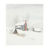 Winter Homestead by Richard Tumbleston, Watercolor and gouache on paper, sold May 2020