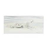 Farm in Snow by Richard Tumbleston, Watercolor and gouache on paper, sold May 2020