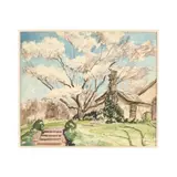 Spring Homestead by L. Alice Tuttle Steadman, Watercolor on paper, sold May 2020