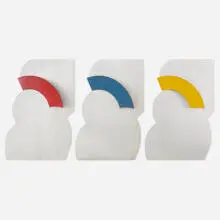 Farbraum-Relief by Georg Karl Pfahler, 1966, aluminum and polychromed aluminum, sold Mar 2024