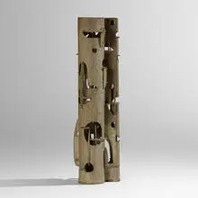 Untitled by Leo Amino, 1957, polyvinyl acetate with sand, sold Mar 2022