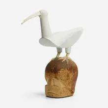 Untitled (Seagull) by Irving Harper, painted paper construction with found object, sold Mar 2022