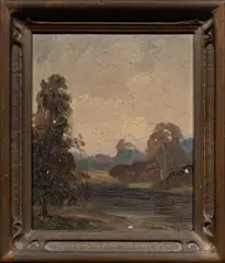 California Landscape by Jean Pfister, oil on board, sold Jul 2026