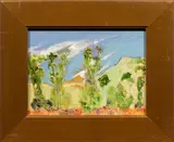 Untitled (Green Plants) by Don Burgess, oil on board, sold Jul 2026