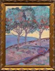 Untitled (Nature) by Don Burgess, oil on board, sold Jul 2026