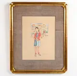 Girl, signed Bernard Karfiol lower right by Bernard Karfiol, Watercolor portrait, sold Mar 2022