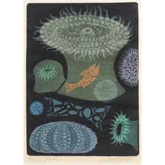 Untitled by Emmy Lou Packard, woodcut, sold Aug 2026