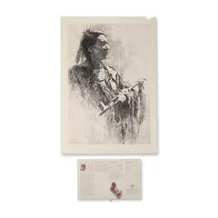Untitled by Howard Terpning, lithograph on paper titled Profile of Wisdom, sold Sep 2026