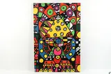 Untitled by Roland Roberge, Abstract inkjet print on canvas, overpainted with acrylic paints, sold Mar 2022