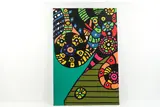 Untitled by Roland Roberge, Abstract inkjet print on canvas, overpainted with acrylic paints, sold Mar 2022