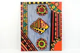 Untitled by Roland Roberge, Abstract inkjet print on canvas, overpainted with acrylic paints, sold Mar 2022